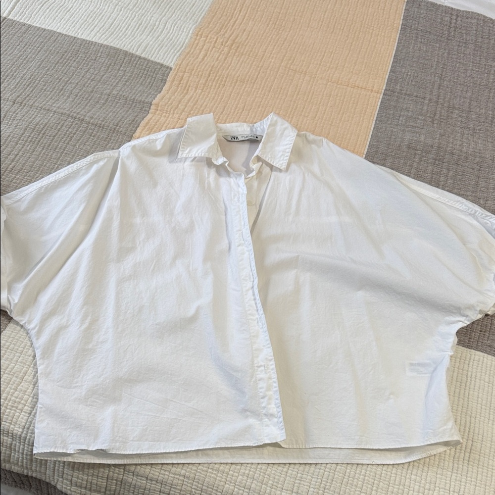 Zara Oversized White Blouse